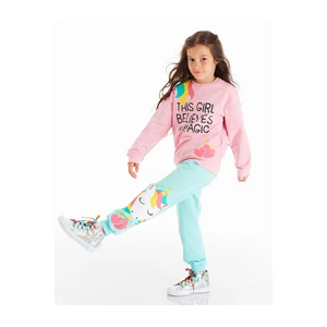 Completo da ragazza Denokids CFF-20S1-113/Mint, Pink