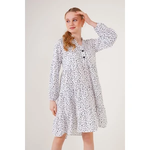 Bigdart 2322 Patterned Dress - White