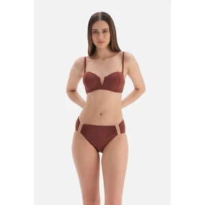 Dagi Brown Strapless V Wire Bikini Top