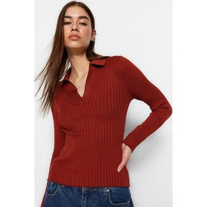 Trendyol Dried Rose Oval Knitwear Sweater