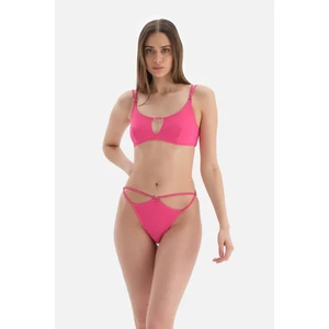 Dagi Fuchsia Yarn Det. Brazilian Bikini Bottoms