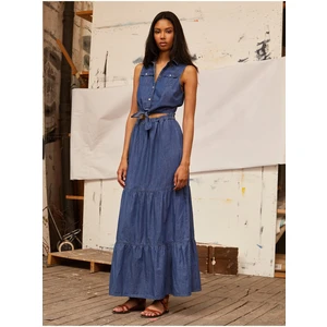 Blue Denim Shirt Maxi-dresses Pepe Jeans - Women