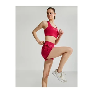 Koton Sports Shorts High Waist, Wide Legs with Pockets.