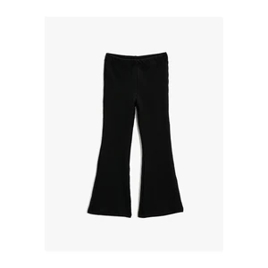 Koton Flared Leg Trousers Ribbed