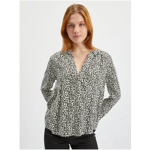 Orsay Black & White Ladies Patterned Blouse - Women