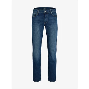 Tmavě modré pánské slim fit džíny Jack & Jones Clark - Pánské