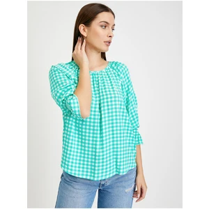 Light Green Plaid Blouse ORSAY - Women