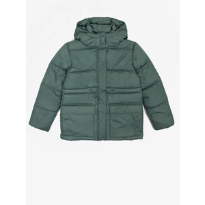 Green Girls Quilted Winter Jacket with Detachable Hood Tom Tailor - Girls