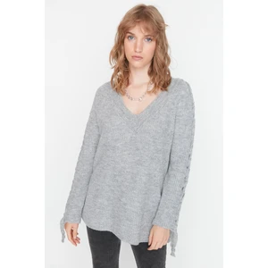 Trendyol Sweater - Gray - Regular fit