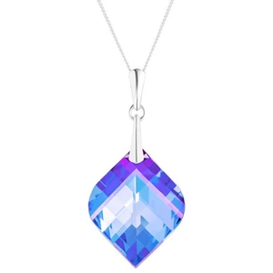 Preciosa Stříbrný náhrdelník s krystalem Lilac 6043 43 (řetízek, přívěsek)