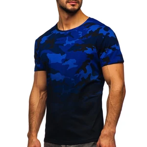 Tricou cu imprimeu bleumarin army Bolf S808