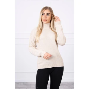 Sweater high neck beige