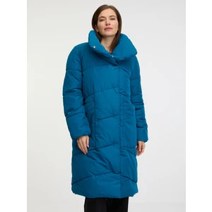 Blue women's winter quilted coat VILA Vipauli - Women