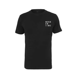 Black T-shirt Never On Time