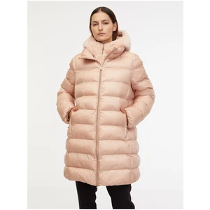 Women's pink quilted coat Geox Desya - Women