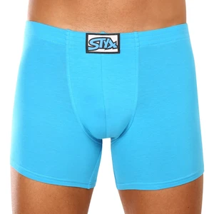 Men's boxers Styx long classic rubber light blue