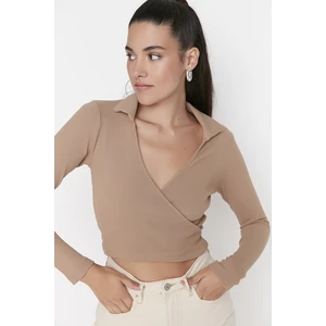 Trendyol Blouse - Brown - Slim fit