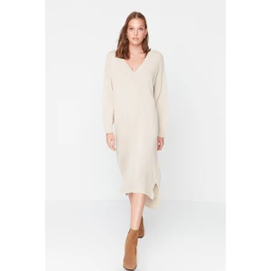 Trendyol Stone Oversize Knitwear Dress