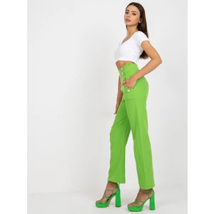 Light green women's suit trousers with pockets