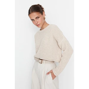 Trendyol Sweater - Beige - Regular fit