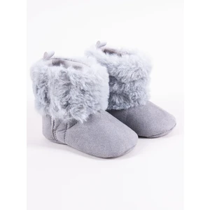 Gyermek téli cipő Yoclub Yoclub_Velcro_Strappy_Girls'_Boots_OBO-0188G-2800_Grey