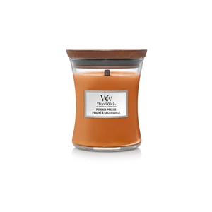 Woodwick Pumpkin Praline vonná sviečka s dreveným knotom 275 g