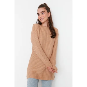 Trendyol Sweater - Brown - Regular fit