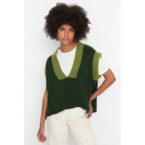 Trendyol Sweater Vest - Green - Regular fit