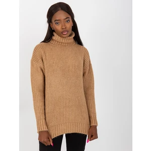 Beige loose sweater with turtleneck Neva RUE PARIS