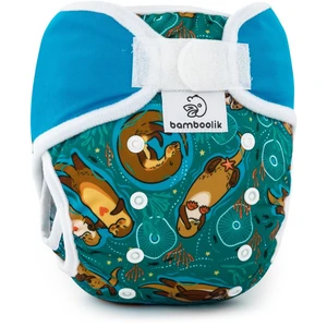 Bamboolik DUO Diaper Cover vrchné nohavičky na suchý zips Otters in Love + Turquoise