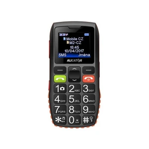 Aligator A440 Senior, Dual SIM, fekete-narancssárga + asztali töltő