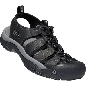 KEEN Pánske kožené sandále NEWPORT 1022247 black/steel grey 42