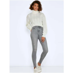 Light Grey Skinny Fit Jeans Noisy May Callie - Women