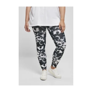 Ladies Tie Dye Leggings Black/white