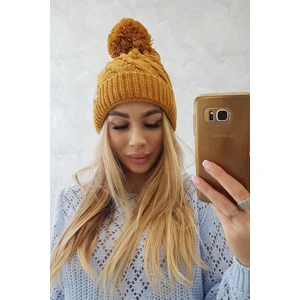 Beanie with fleece Wanda K281 mustard