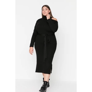 Trendyol Curve Black Cutout Detailed Knitwear Dress