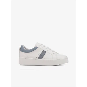 Blue-White Women's Sneakers on the Geox Platform - Women