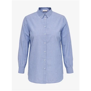 Blue Ladies Striped Shirt ONLY CARMAKOMA Nora - Women