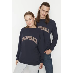 Trendyol Sweatshirt - Dark blue - Oversize