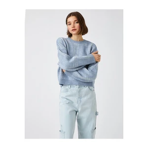 Koton Sweater - Blue - Relaxed fit