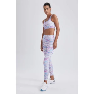 Defacto Fit Patterned Athlete Tights Covering the Waist