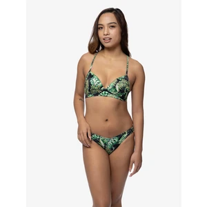 Black and Green Womens Patterned Swimwear Bottoms DORINA Kano - Women