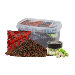 Benzar mix winter pellet box 400 g + twister nástraha + aroma sáček - chili klobása