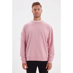 Trendyol Pink Men's Oversize Fit Sweatshirt