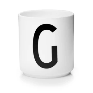 Porcelánový hrnek G DESIGN LETTERS - bílý