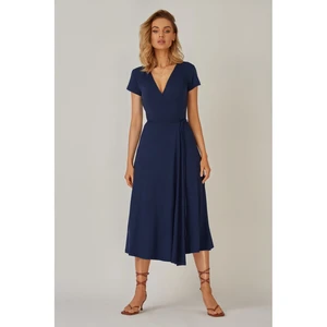 Kolorli Woman's Dress Flora Long Navy Blue