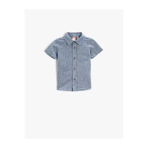 Koton Linen Blend Short Sleeve Shirt