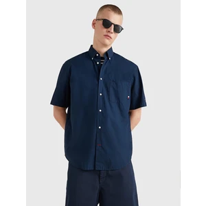 Dark blue Men's Short Sleeve Shirt Tommy Hilfiger - Men