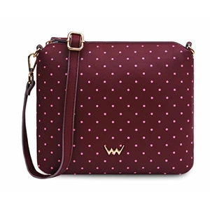 Burgundy women's crossbody bag Vuch Coalie Dotty Wine