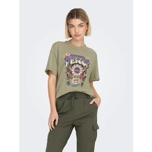 Khaki Women's T-Shirt ONLY Lucy - Women